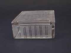 Product photo #100_8731 of SKU 21004011 (1920s Cut Glass Cigarette Box, Floral & Leaves, Art Deco Period)