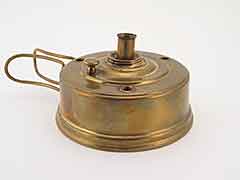 Product photo #100_8973 of SKU 21006004 (“L&C, NY” Antique Brass Alcohol Burner, French patent-mark)