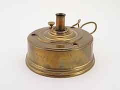 Product photo #100_8974 of SKU 21006004 (“L&C, NY” Antique Brass Alcohol Burner, French patent-mark)