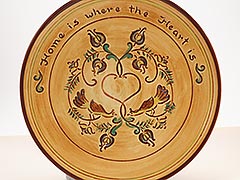 Pennsbury Pottery, “Home is where the Heart is” 8-inch Decorative Plate