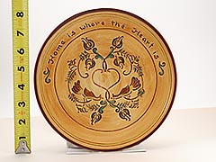 Product photo #100_9602 of SKU 21004018 (Pennsbury Pottery, “Home is where the Heart is” 8-inch Decorative Plate)