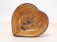 Pennsbury Pottery, Bird over Heart Candy Dish (darker color)