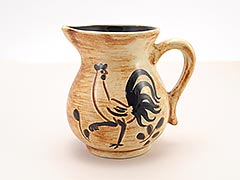 Pennsbury Pottery, Black Rooster 1-cup Creamer Pitcher