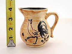 Product photo #100_9722 of SKU 21004030 (Pennsbury Pottery, Black Rooster 1-cup Creamer Pitcher)