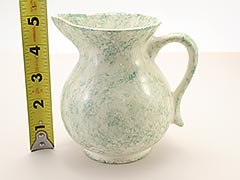 Product photo #100_9762 of SKU 21004033 (Pennsbury Pottery, Green and White Spongeware 1-pint Pitcher)