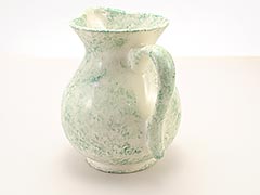 Product photo #100_9763 of SKU 21004033 (Pennsbury Pottery, Green and White Spongeware 1-pint Pitcher)