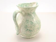 Product photo #100_9764 of SKU 21004033 (Pennsbury Pottery, Green and White Spongeware 1-pint Pitcher)