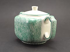 Product photo #100_9792 of SKU 21004034 (Pennsbury Pottery Green and White Spongeware Sugar Bowl by RB)
