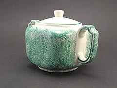 Product photo #100_9795 of SKU 21004034 (Pennsbury Pottery Green and White Spongeware Sugar Bowl by RB)