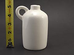Product photo #100_9822 of SKU 21004036 (Pennsbury Pottery, Pint-sized Jug — 5ʺ tall White Whiskey Jug)