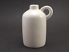 Product photo #100_9824 of SKU 21004036 (Pennsbury Pottery, Pint-sized Jug — 5ʺ tall White Whiskey Jug)