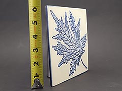 Product photo #100_9835 of SKU 21004037 (Pennsbury Pottery, Blue and White “Maple Leaf” Tile)