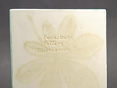 Product photo #100_9847 of SKU 21004038 (Pennsbury Pottery, Green and White “Dandelion Leaf” Tile)