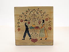 Pennsbury Pottery “Harvest” Tile, Amish Thanksgiving