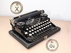 1924 Underwood Apothecary Portable 3-Bank Antique Typewriter